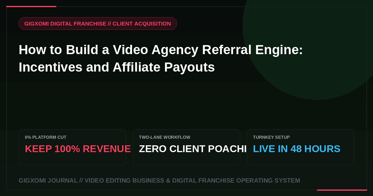 How to Build a Video Agency Referral Engine: Incentives and Affiliate Payouts