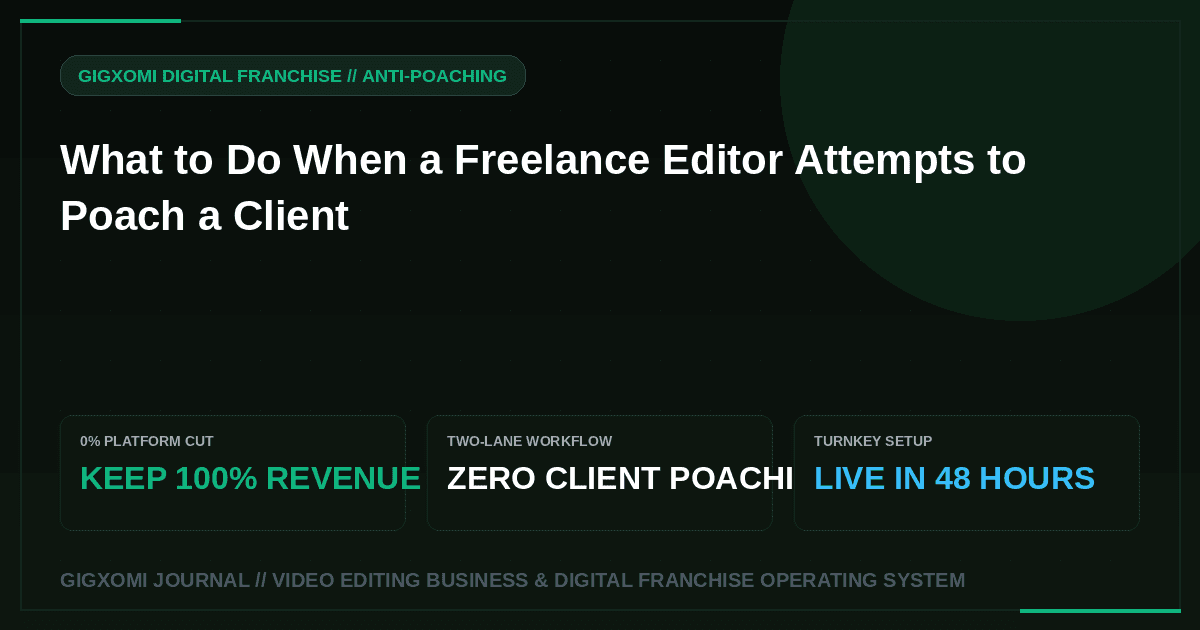 What to Do When a Freelance Editor Attempts to Poach a Client