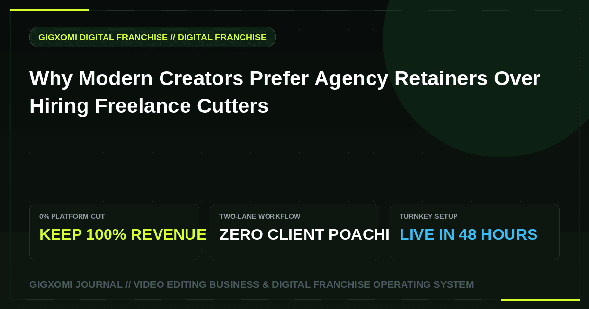 Why Modern Creators Prefer Agency Retainers Over Hiring Freelance Cutters